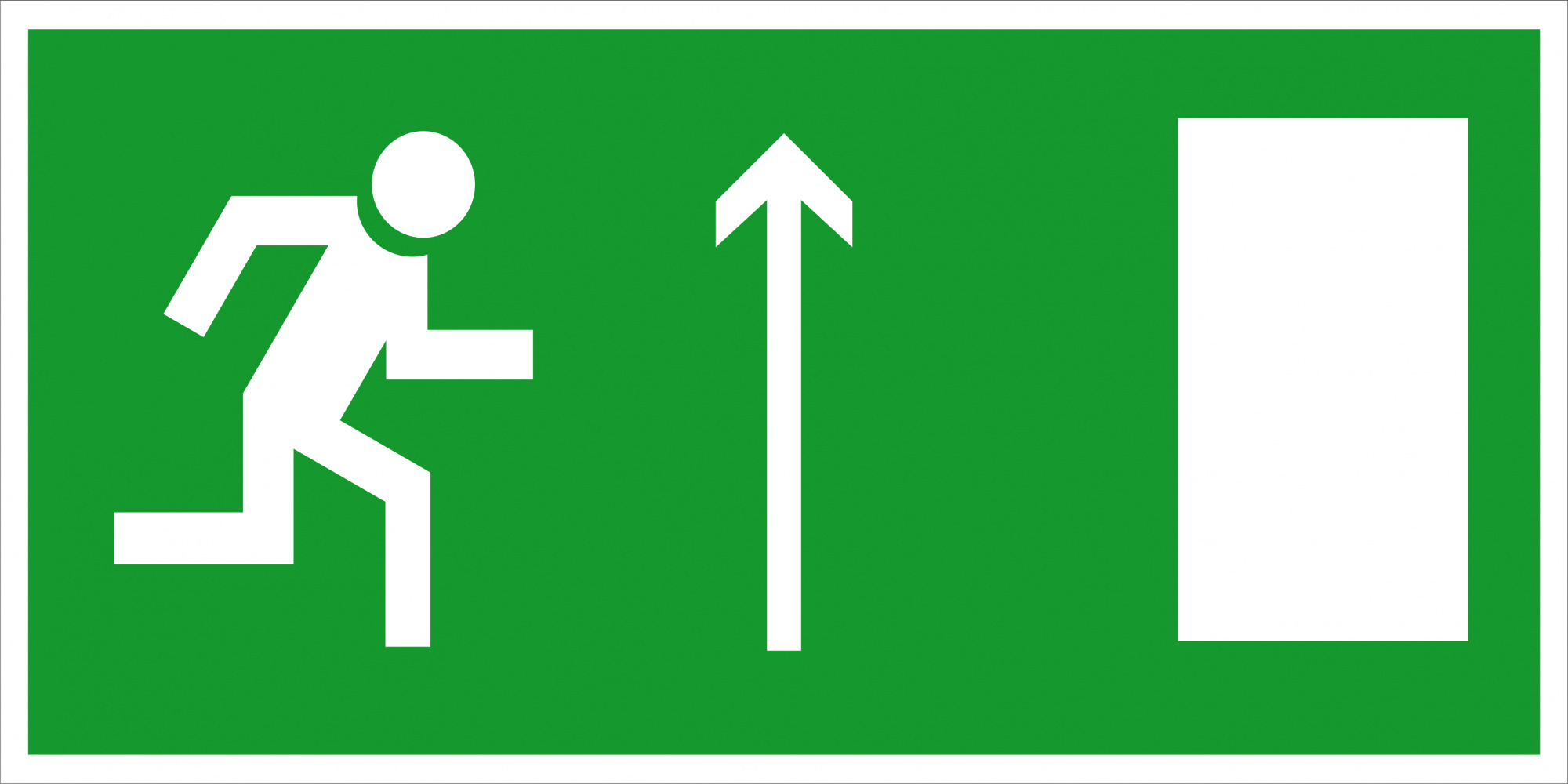 (Знак 2.12) Направление к эвакуационному выходу прямо - фото