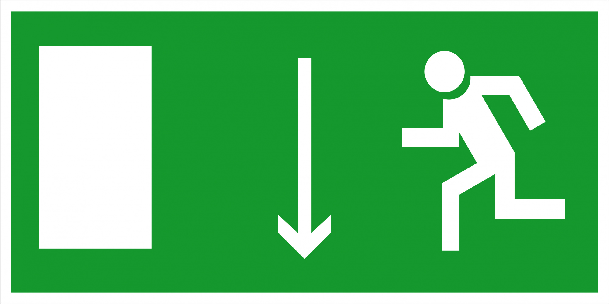 (Знак 2.15) Направление к эвакуационному выходу прямо (левосторонний) 