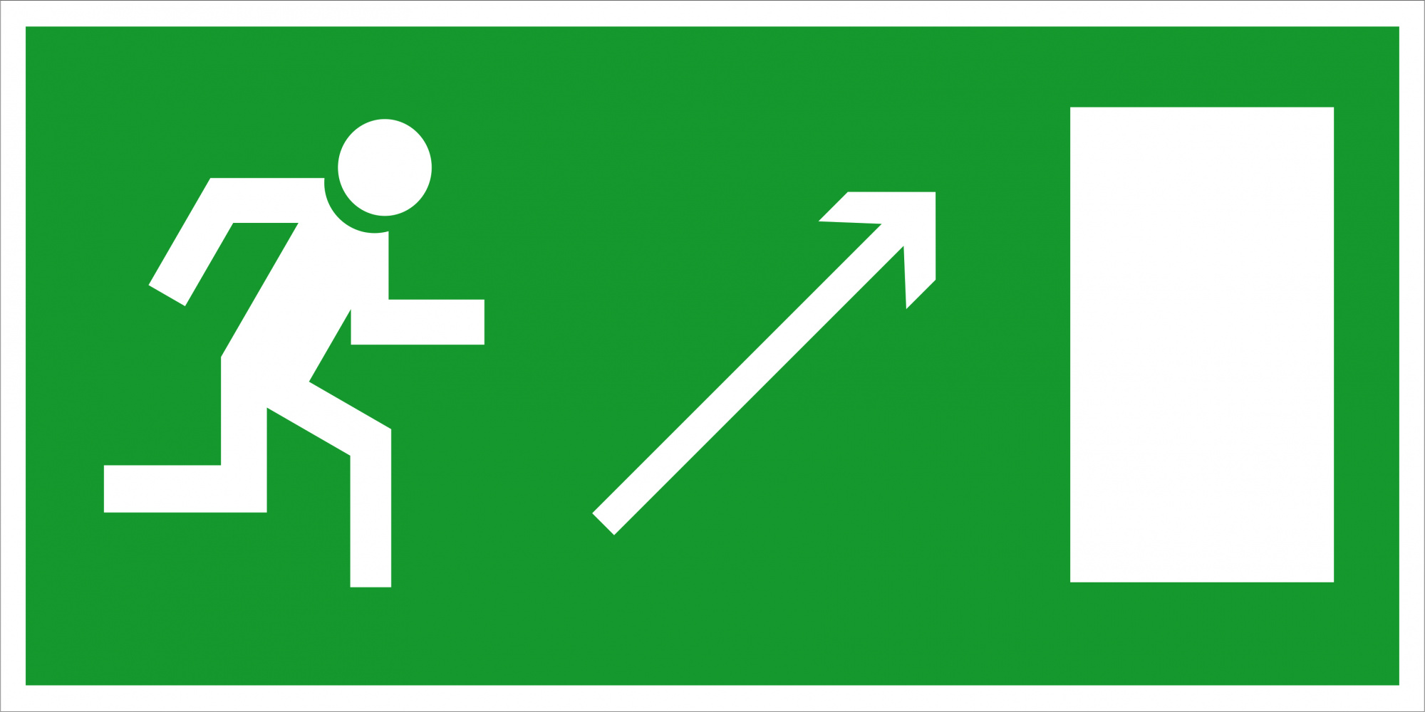(Знак 2.16) Направление к эвакуационному выходу направо вверх 
