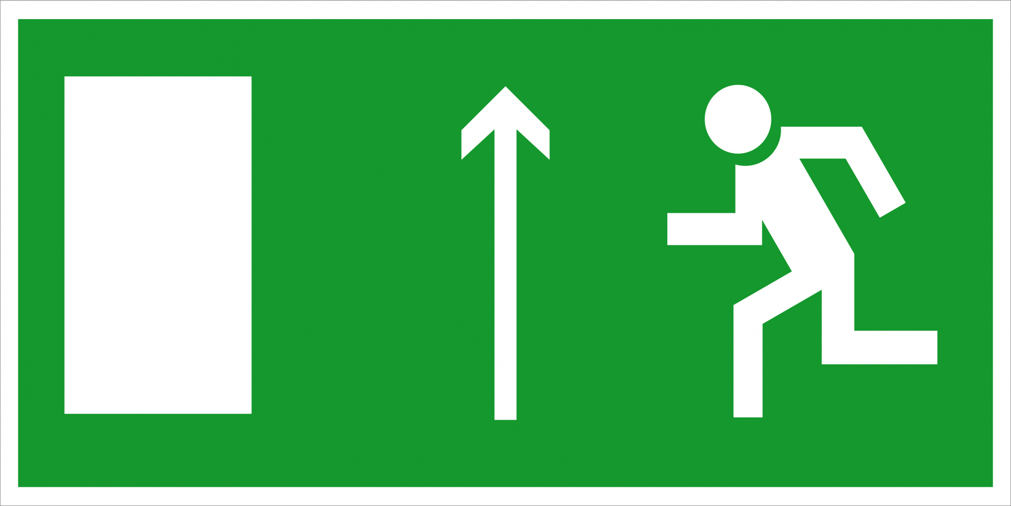 (Знак 2.13) Направление к эвакуационному выходу прямо  - фото