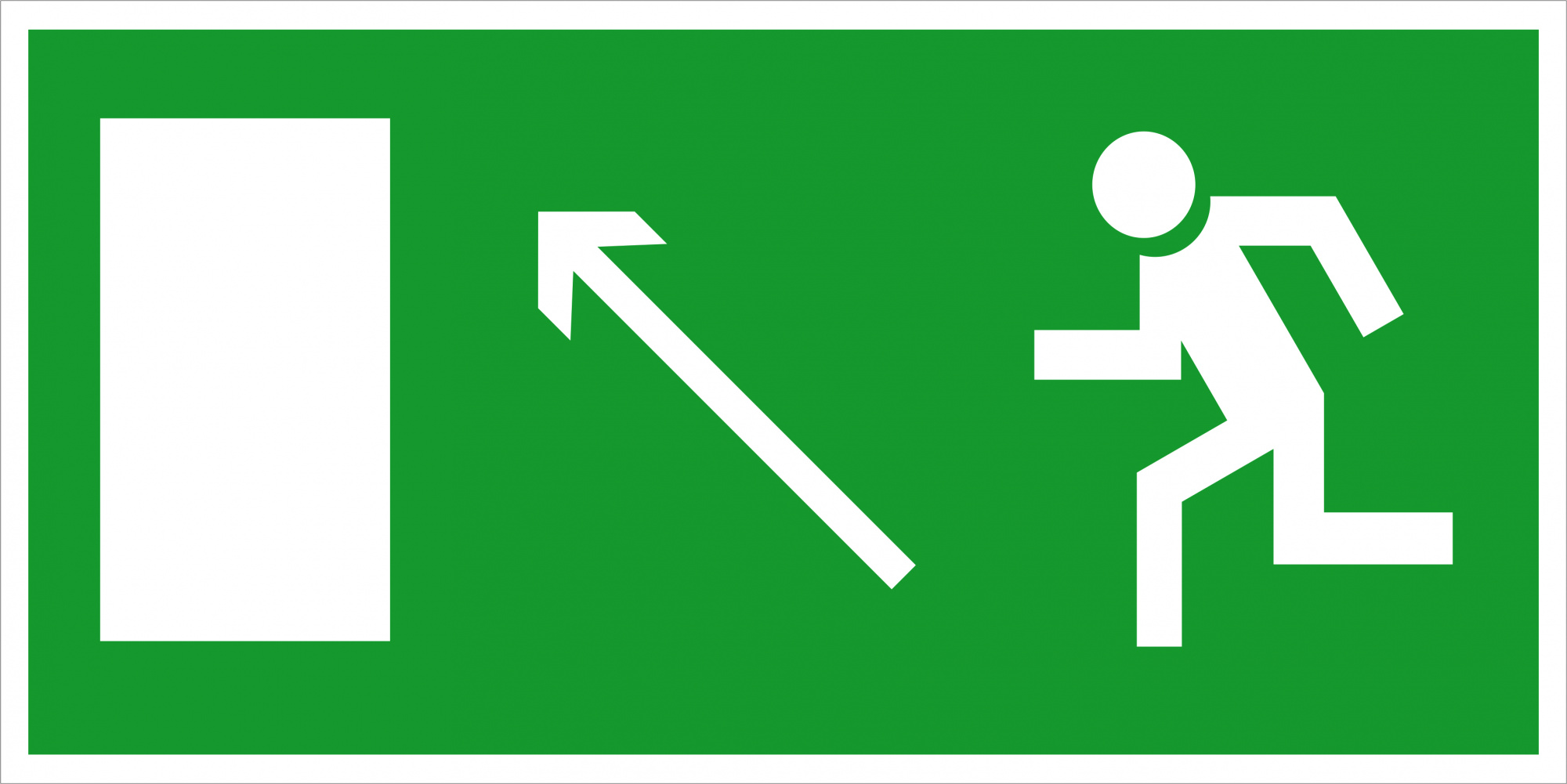 (Знак 2.17) Направление к эвакуационному выходу налево вверх 