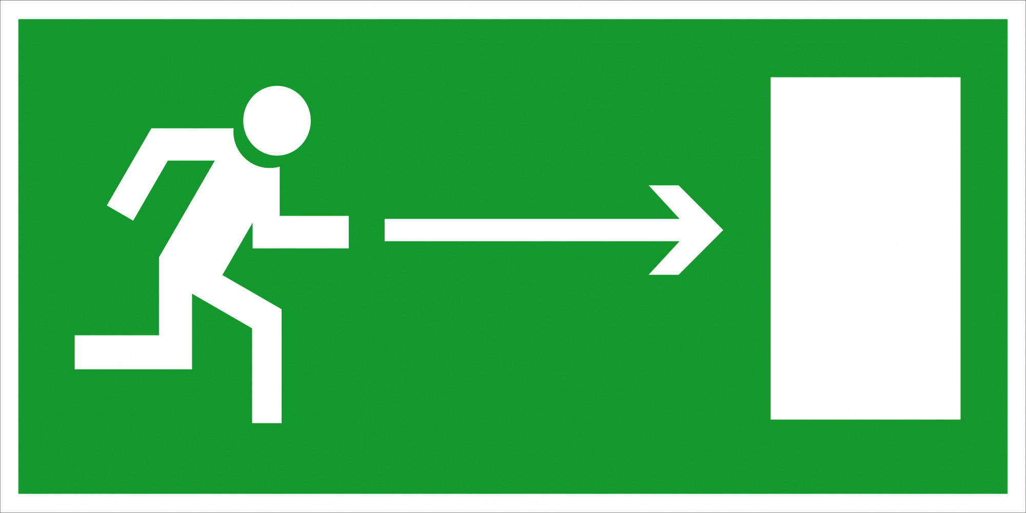 (Знак 2.21) Направление к эвакуационному выходу направо