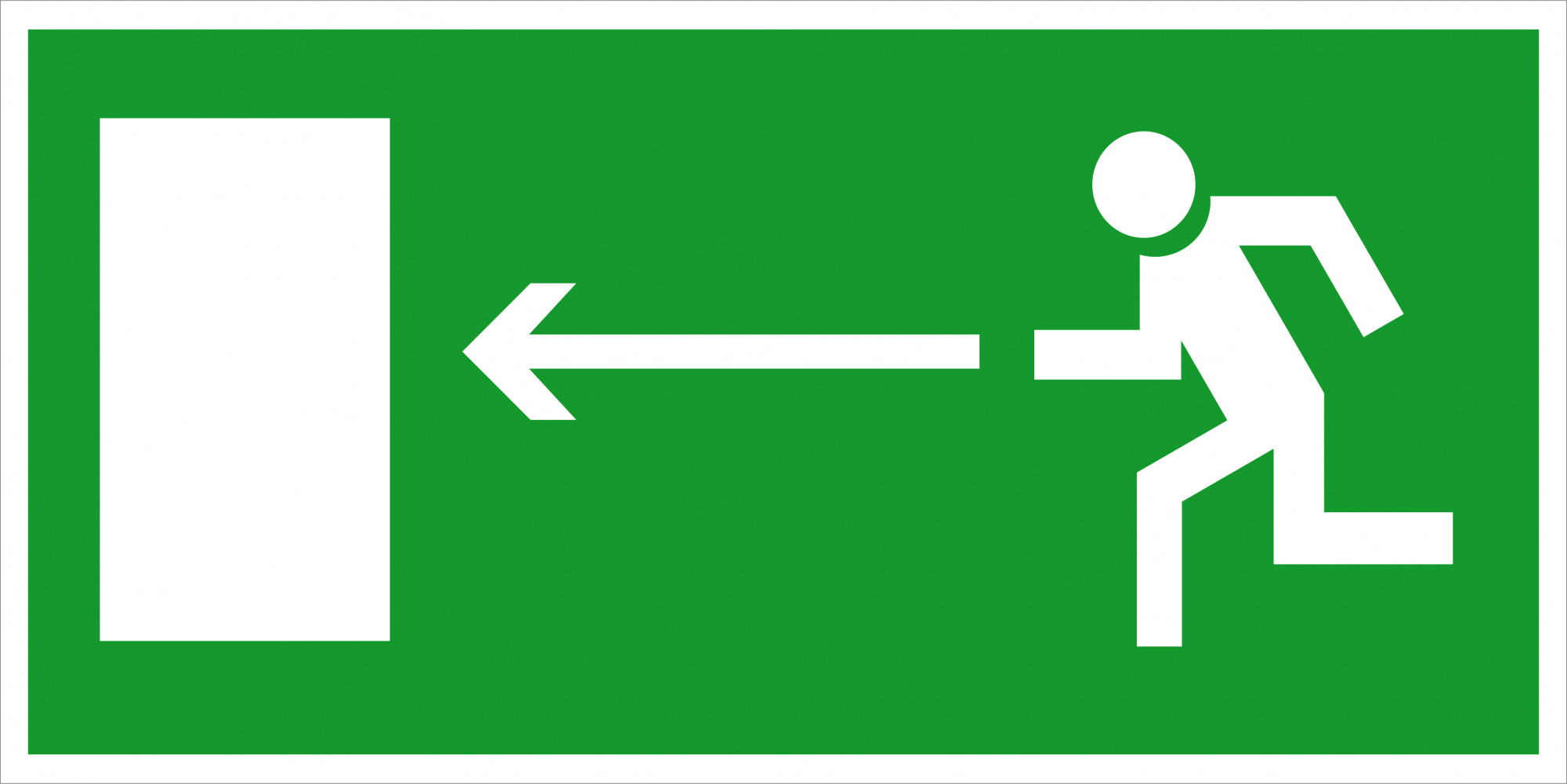 (Знак 2.20) Направление к эвакуационному выходу налево