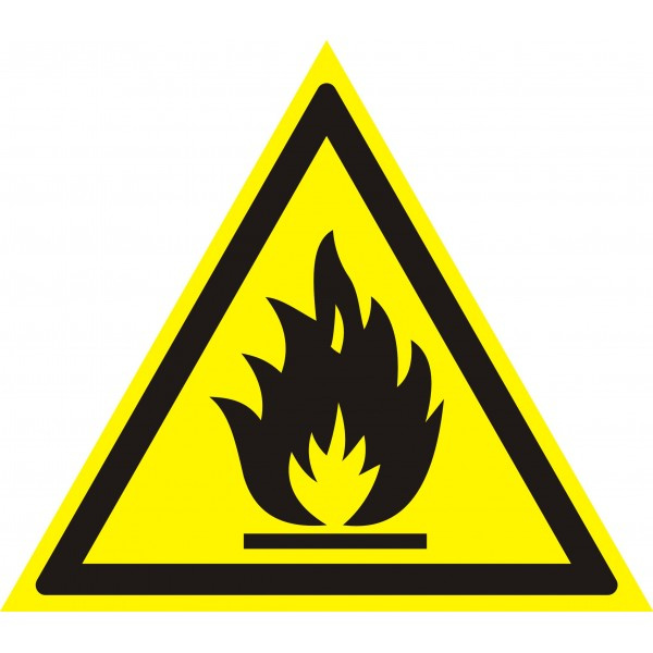 (Знак 1.15) Пожароопасно. Легковоспламеняющиеся вещества